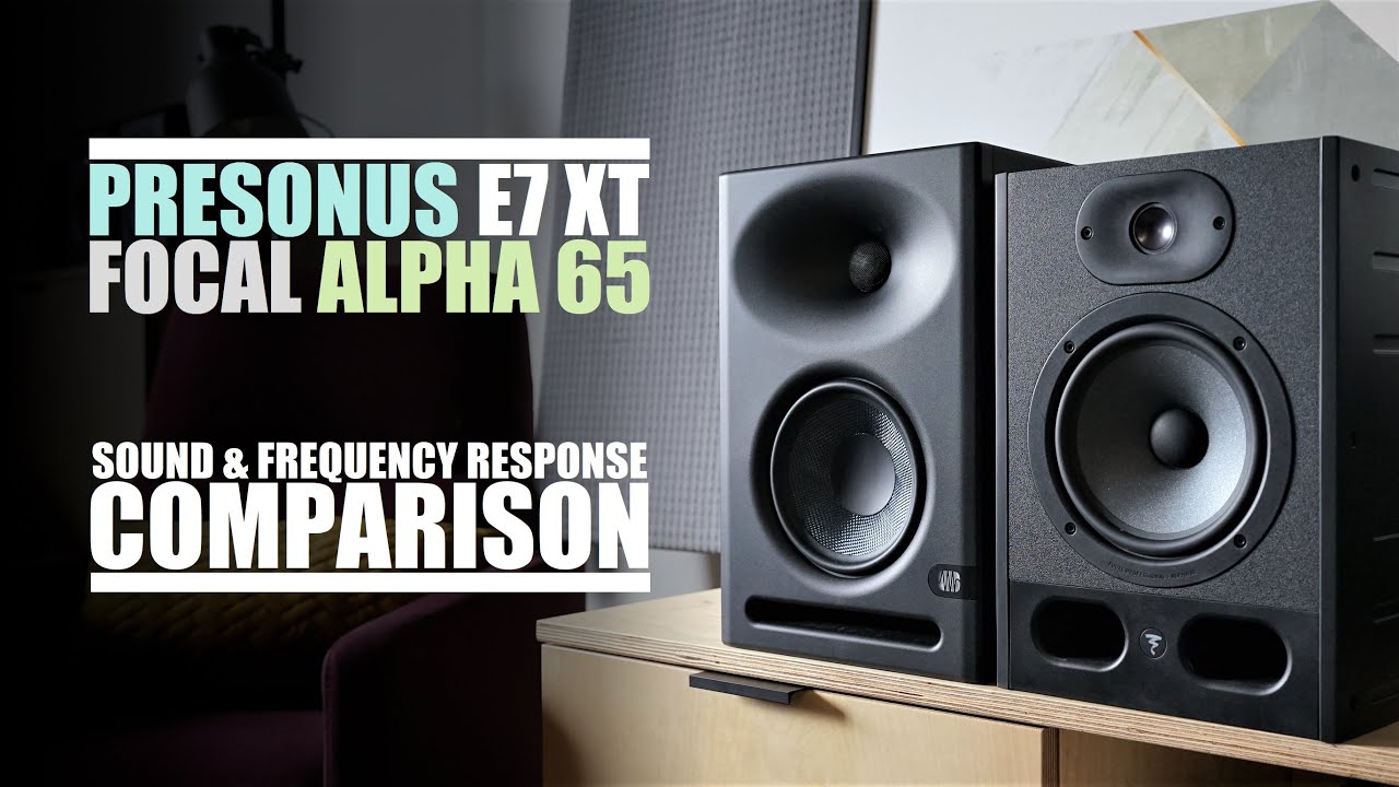 Focal Alpha 65  vs PreSonus E7 XT  ||  Sound & Frequency Response Comparison
