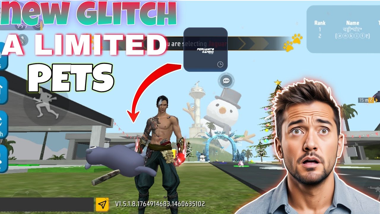 FREE FIRE NEW UPDATE KA GLITCH | REINDEER KI CHORI A LIMITED PETS KI CHORI HACK SE 