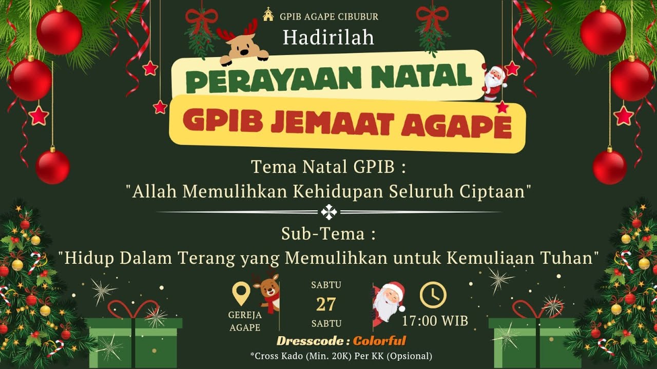 Perayaan Natal GPIB Jemaat AGAPE