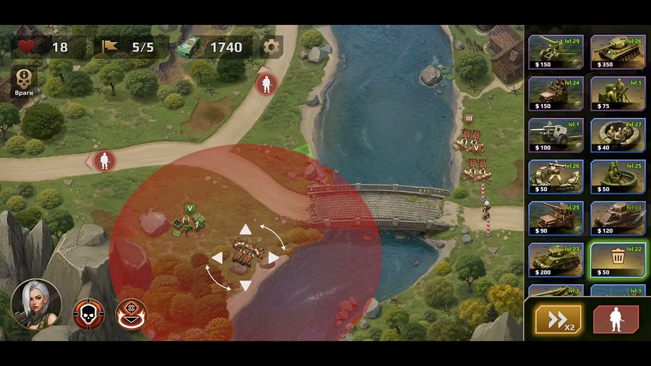 WWII Defense: RTS Army TD Game (mobile) Level 25 (Hard)