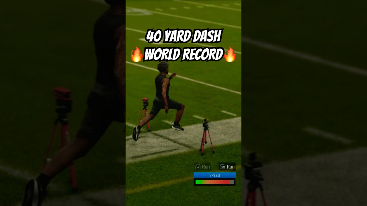WORLD RECORD 40 YARD DASH! 💨#shorts #madden #youtubeshorts #nfl #combine