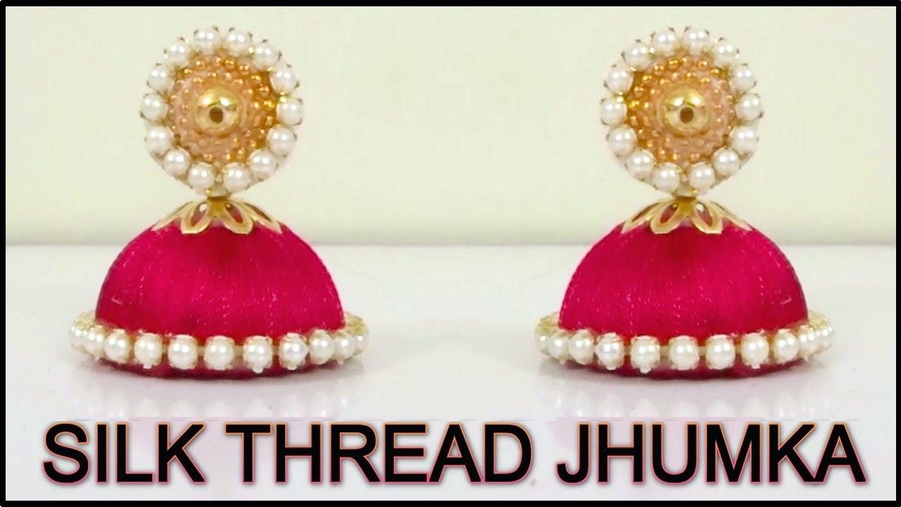 Silk Thread Earring Making - Silk Thread Jewelry Making Tutorial
