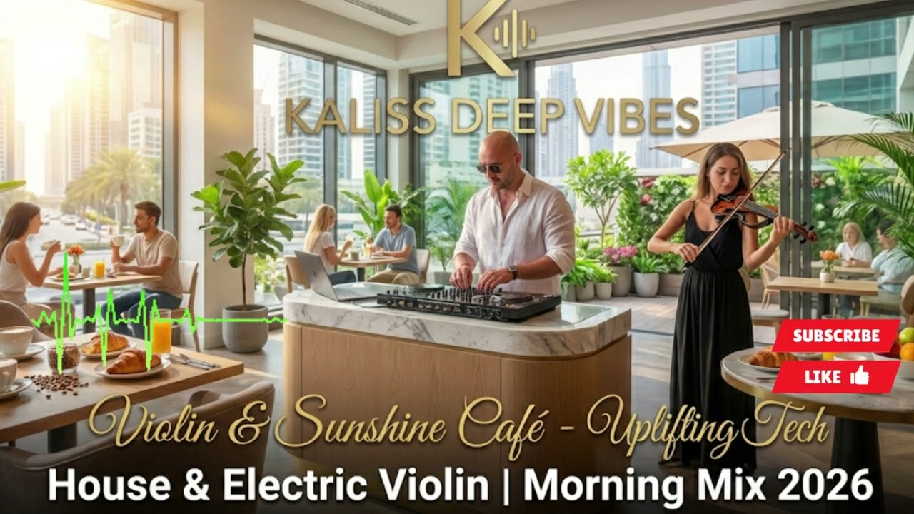 Violin & Sunshine Café - Uplifting Tech House & Electric Violin | Morning Mix 2026