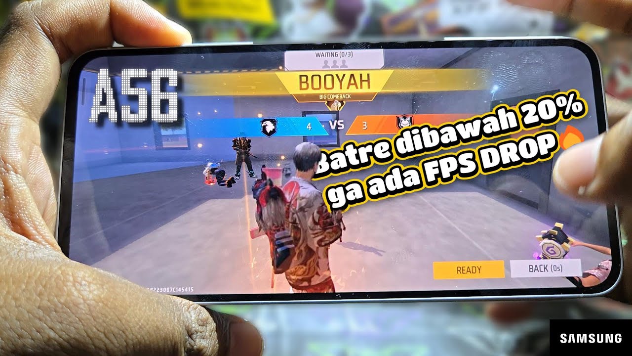 Samsung A56 Ram 8GB Game Test Free Fire Max || Handcam || Exynos 1580 (4 nm) || 5000 mAh