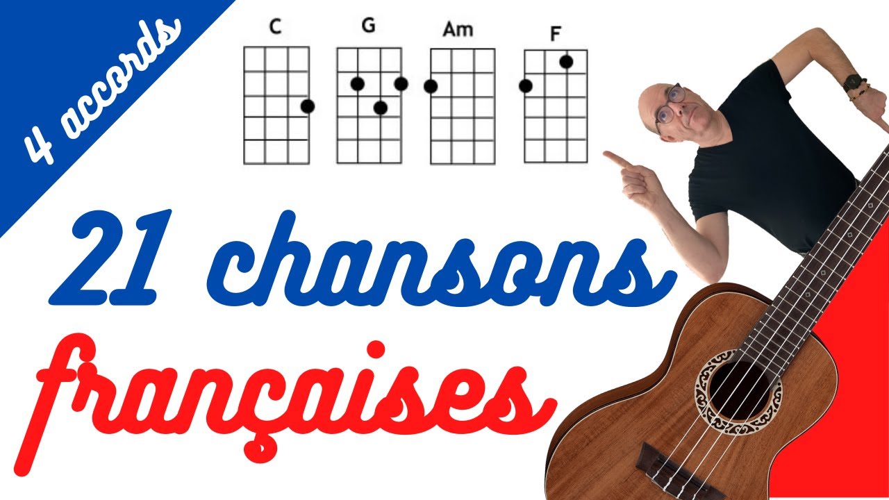 21 chansons françaises - 4 Accords Magiques Am F C G [Tuto Ukulélé Facile Terafab]