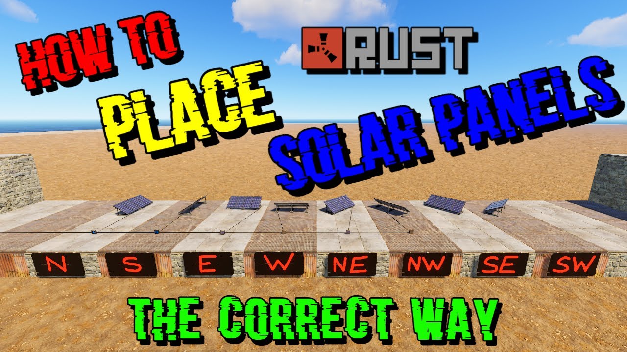 RUST How to place Solar Panels ( Building tips and tricks )