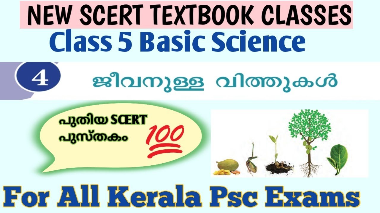 🛑NEW SCERT Textbook 🛑STD 5 BASIC SCIENCE Chapter 4 ജീവനുള്ള വിത്തുകൾ #newscert