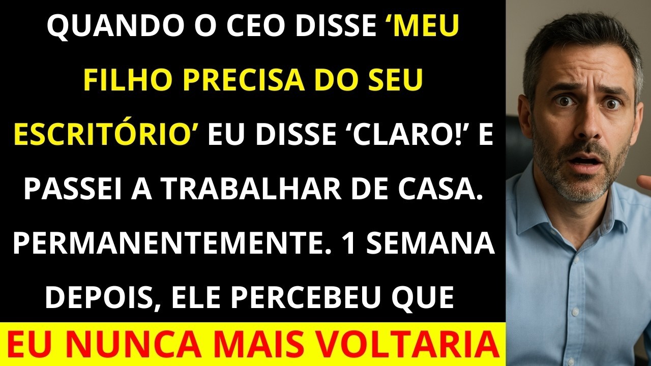 O CEO Entregou Meu Escritório ao seu Filho que Quase Quebrou a Empresa — Mas eu usei isso para