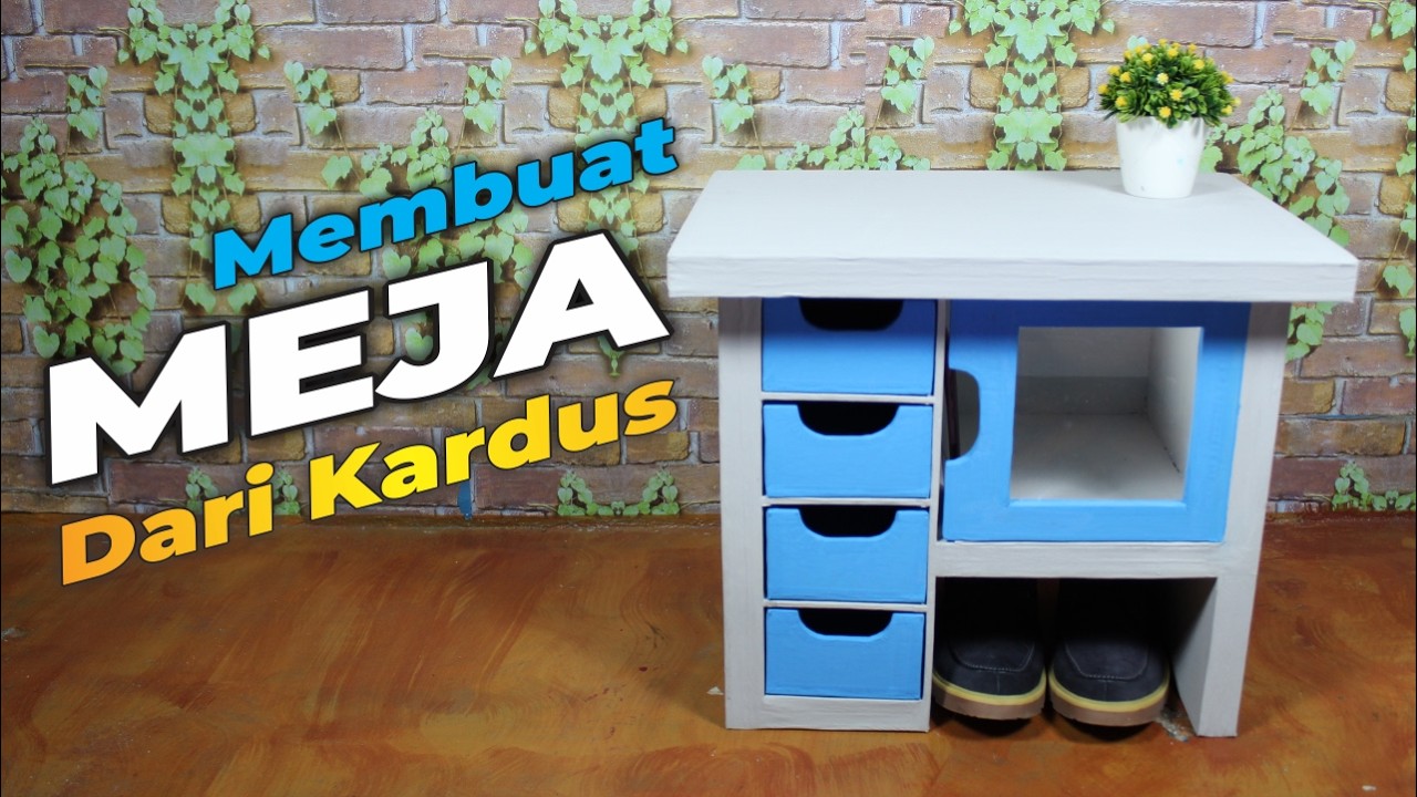 Membuat Meja Dari Kardus bekas
