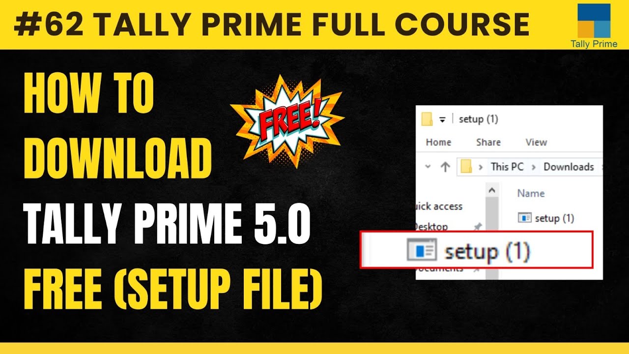 #62 How to Download Tally Prime 5.0 Beta free? Full Process with set-up.