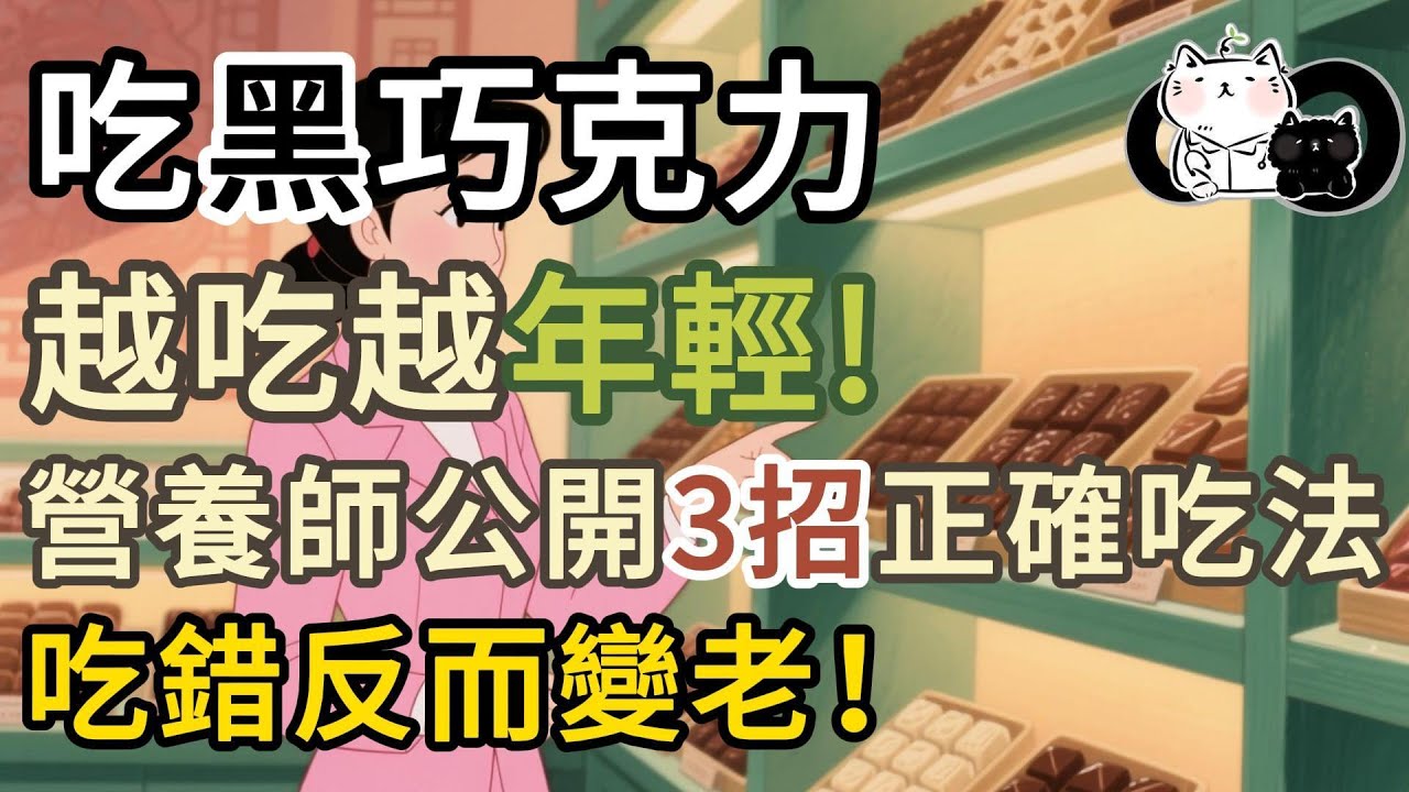 吃黑巧克力，越吃越年輕! 營養師公開3招正確吃法，吃錯反而變老！