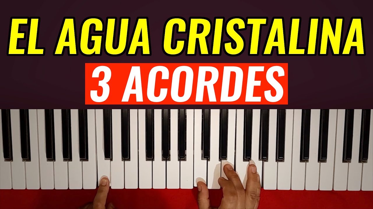 🎹 Como Tocar El Agua Cristalina | Acordes Faciles en Piano 🎹