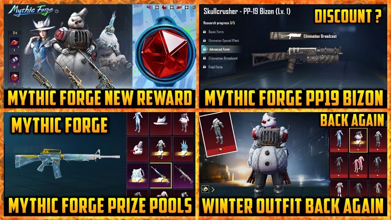 🔴 New MYTHIC FORGE 4.1 Update Rewards BGMI | Next Update Mythic Forge is here | Complete Rewards