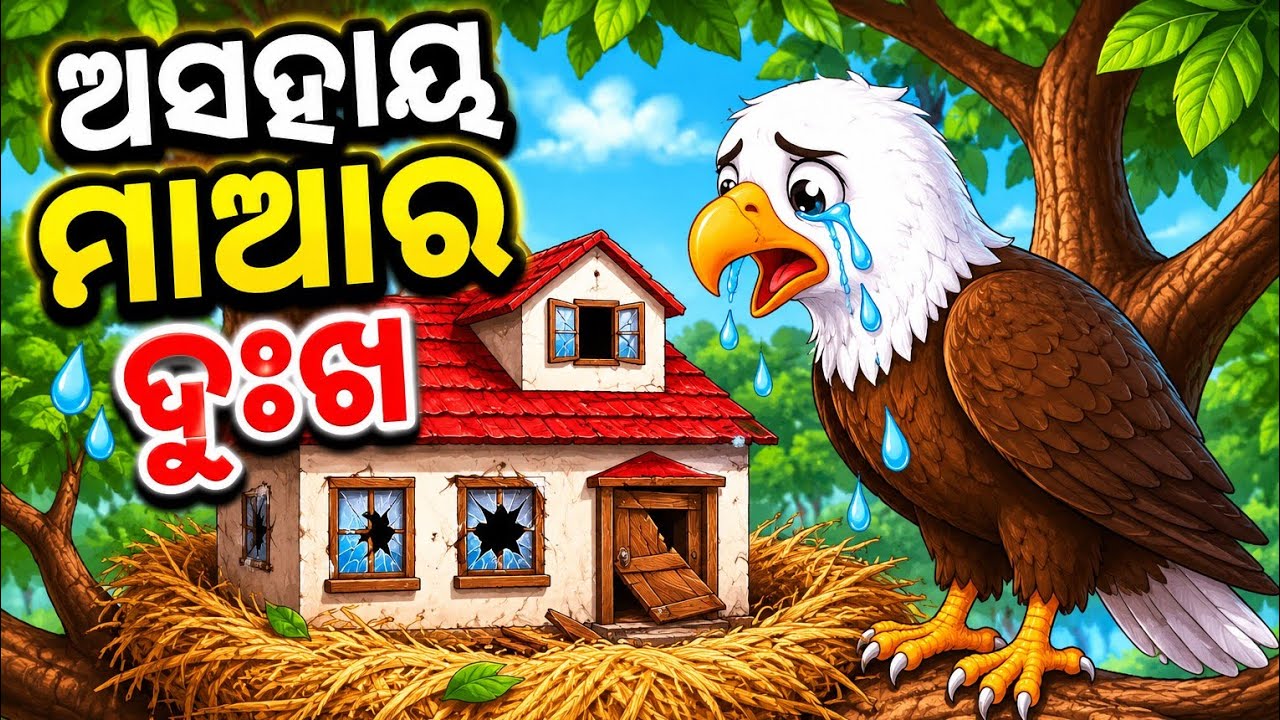 ଅସହାୟ ମାଆର ଦୁଃଖ 😭🐦 | Tiki Chadhei Emotional Story | Odia Kids Moral Gapa