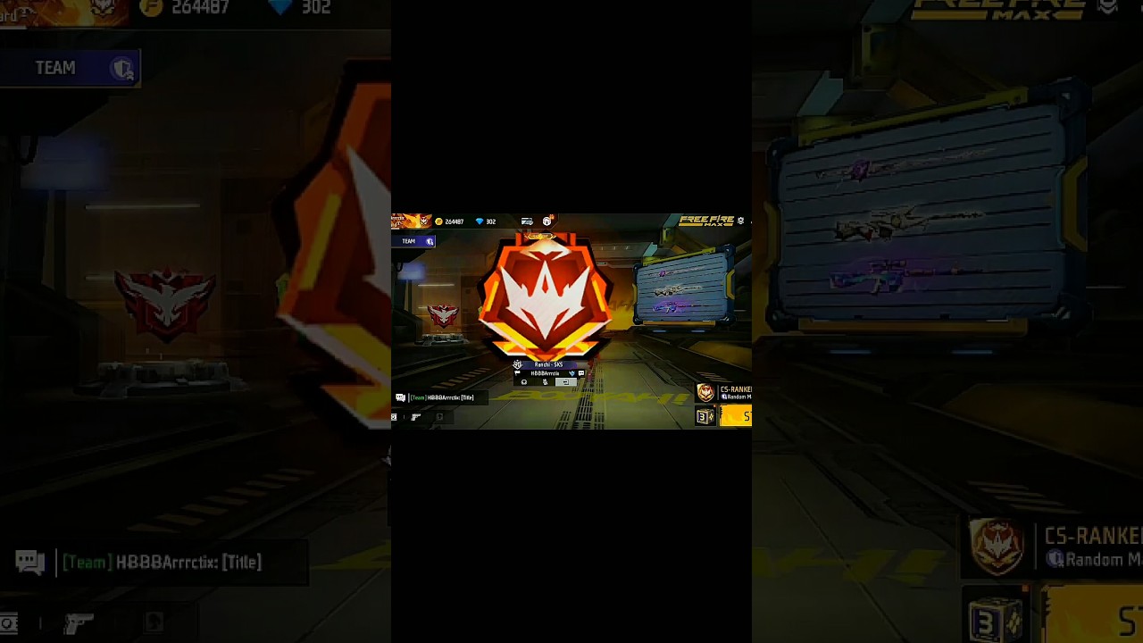 LOBBY grandmaster animation in CS RANK #viral #freefire #master