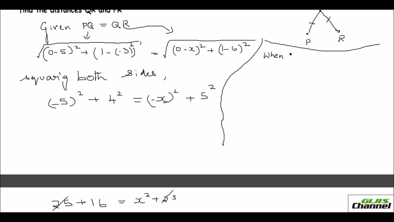 Problems using Distance Formula in Coordinate Geometry