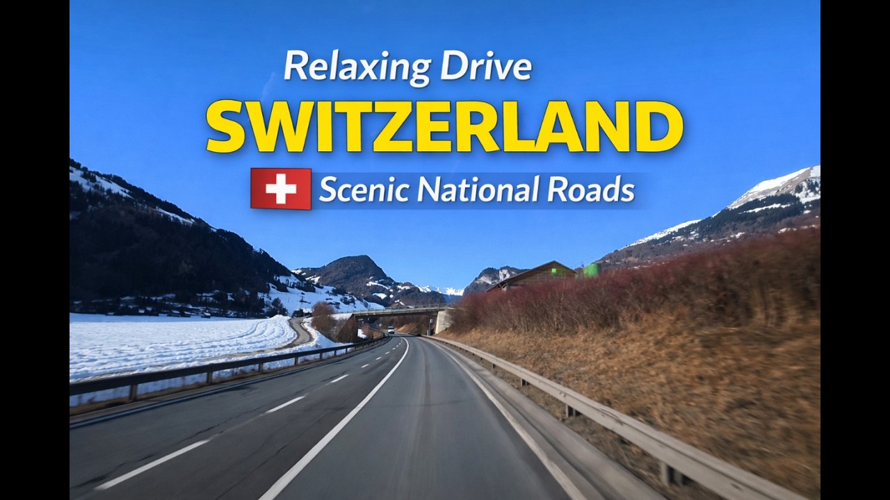 Relaxing Drive 🇨🇭 Switzerland | Scenic National Roads [4K]