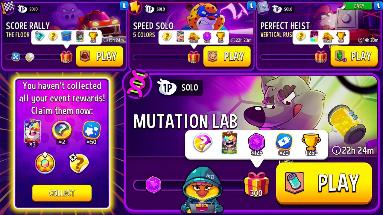 HIDDEN GIFTS🔥 x5 Solo: Mutation Lan 300 DNA, Vertical Rush, Crazy Columns, 5 Colors, Floor Is Lava