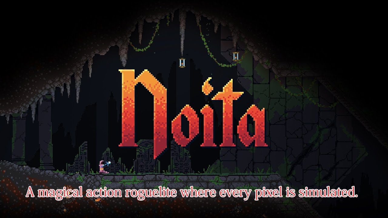Noita roguelite where every pixel is simulated