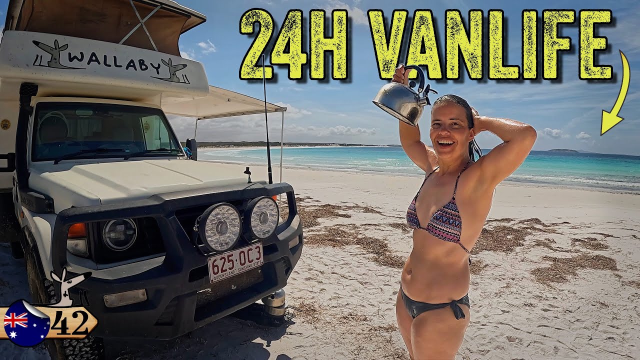 24h SOLOS EN CAMPER en una playa virgen 👀 VANLIFE sin filtros