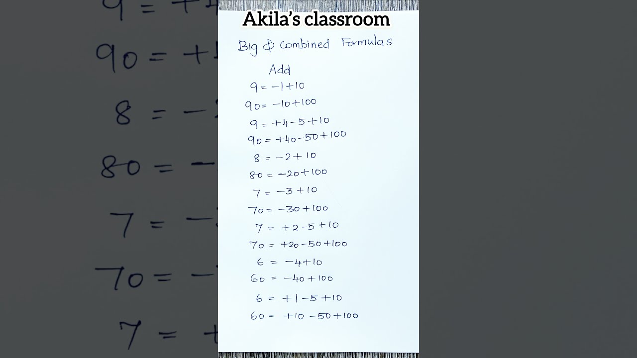 Abacus Formula