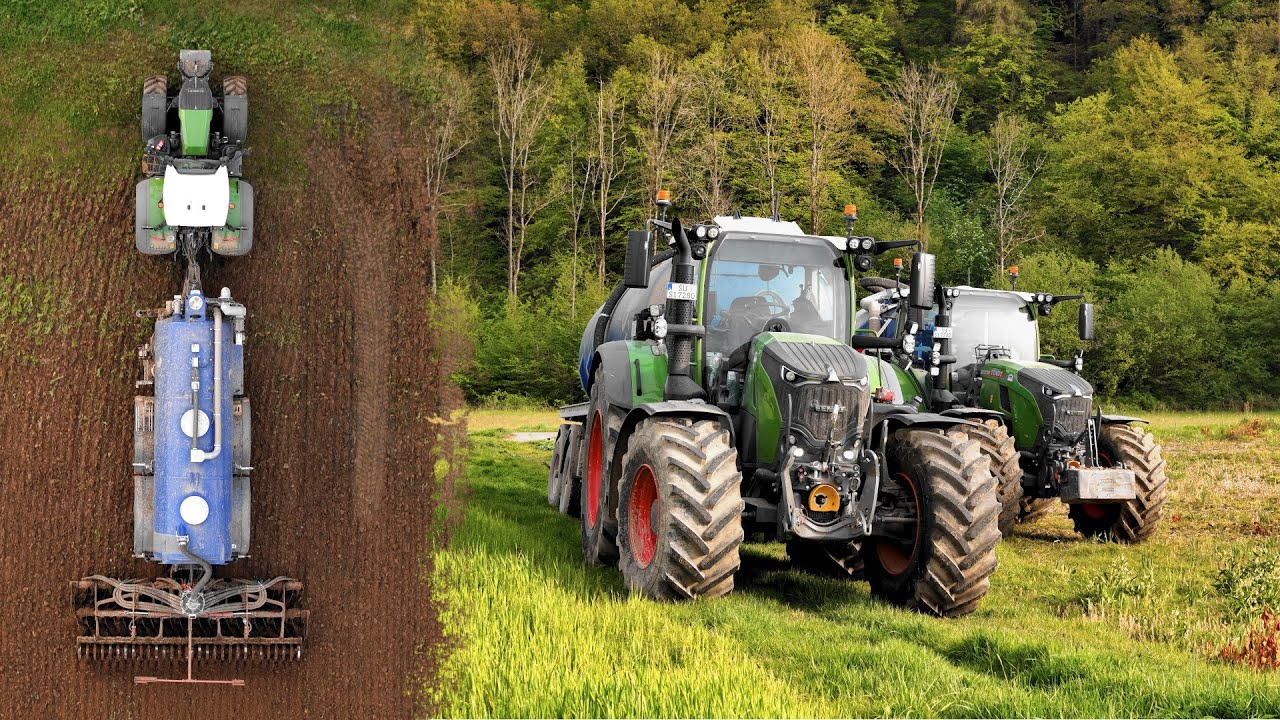 Doppelte FENDT 728 Vario Power beim Güllegrubbern 2024! | LU Scheja [4K]