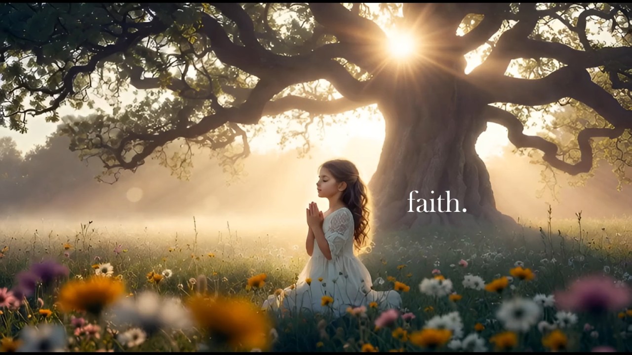 Faith Like a Child 🙏 Golden Sunrise Prayer Under the Ancient Tree (4K)