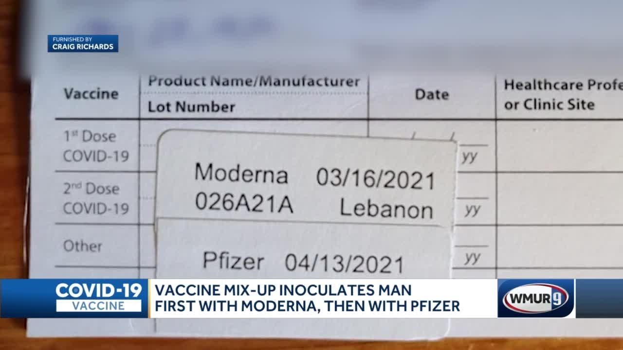 Vaccine mix-up inoculates man with Moderna first, then Pfizer