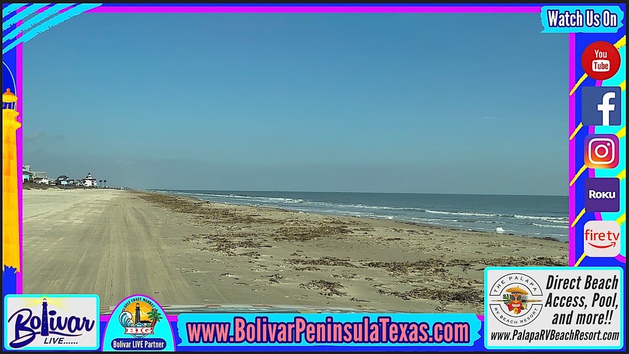 Sunny Skies In Paradise Despite Cold Weather In Crystal Beach, Texas