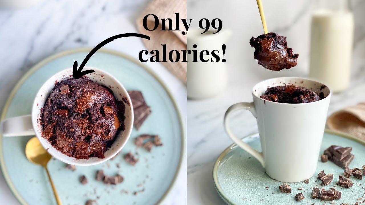 99 Calorie Chocolate Mug Cake | healthy mug cake | No sugar, no eggs, no bake!