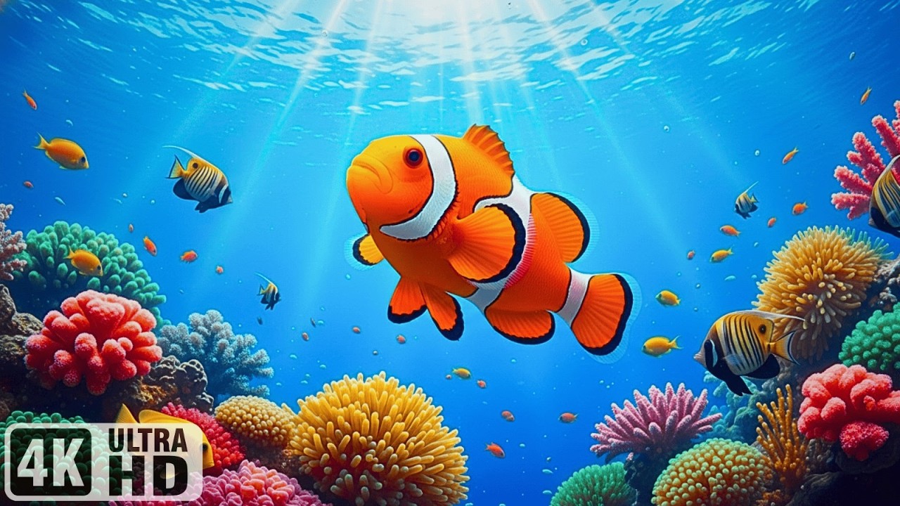 The Best 4K Aquarium - Dive Into The Mesmerizing Underwater Realm, Sea Jellyfish, Coral Reefs