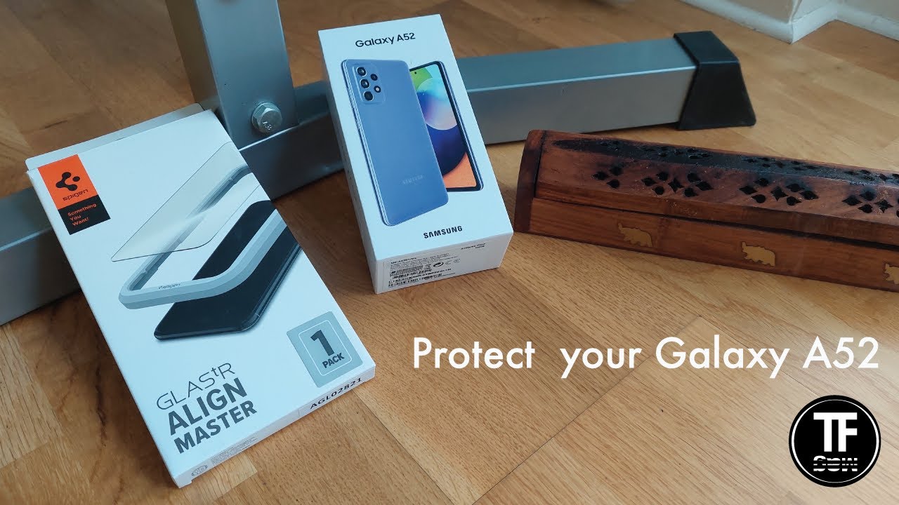 Protect your Galaxy A52 / Spigen AlignMaster Tempered Glass Screen Protector / Filmed by Galaxy A52