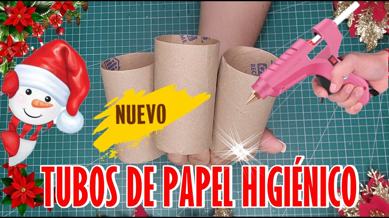 Adornos Navideños con ROLLOS DE PAPEL Higiénico Super fáciles| Tubos de Cartón|👌 🎄♻️ Navidad 2023