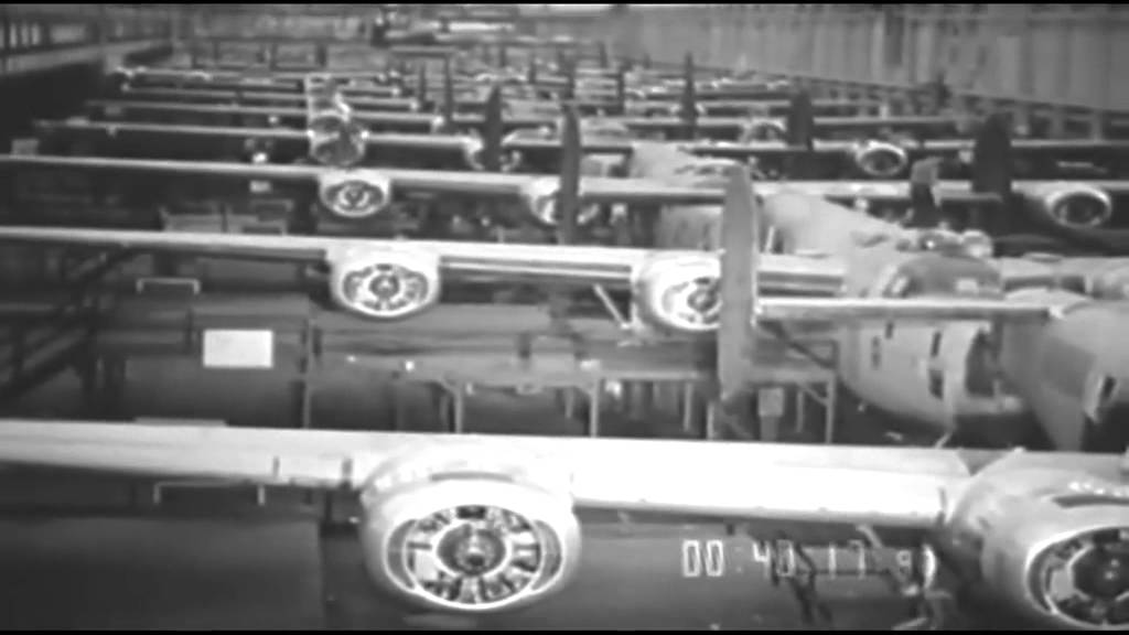 In The Service of America B-24 Liberator Bomber Production