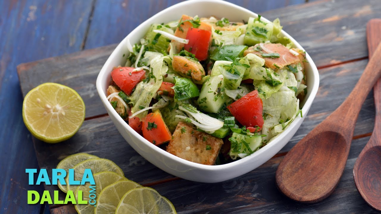 Fattoush ( Lebanese Salad ) by Tarla Dalal
