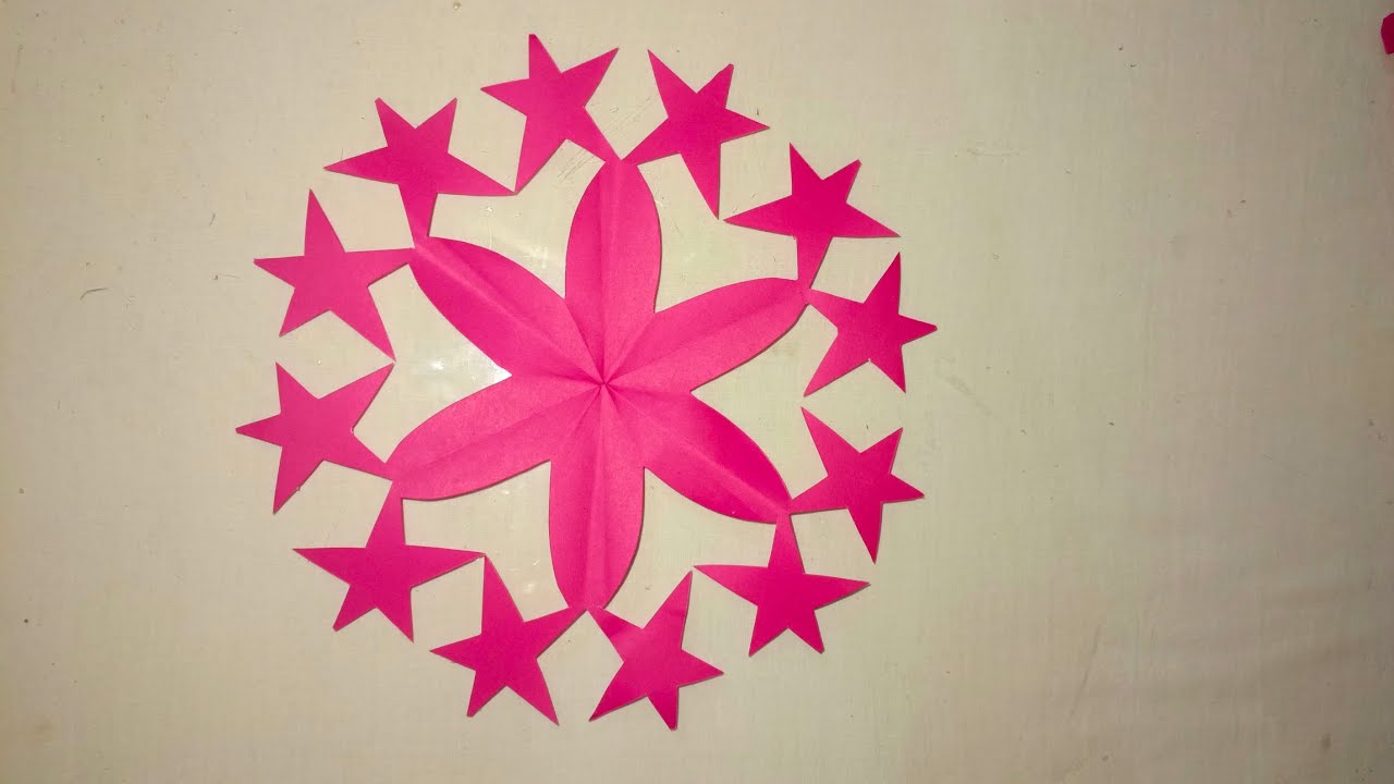 Beautiful Paper Flower with Stars  | Handmade Color Paper Craft #PaperFlower#PaperCraft#PaperArt