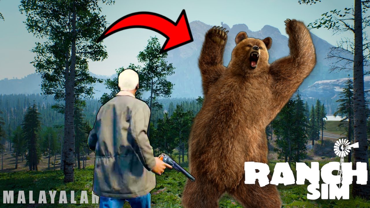 ഒരു യമണ്ടൻ കരടിയെ കണ്ടു ! - RANCH SIMULATOR MALAYALAM | Hunting |