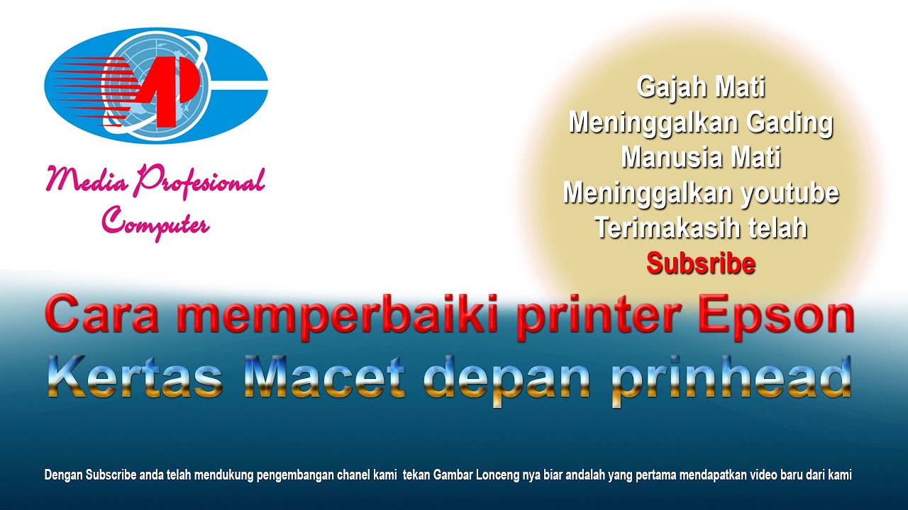 Cara memperbaiki Kertas macet depan head, Printer Epson