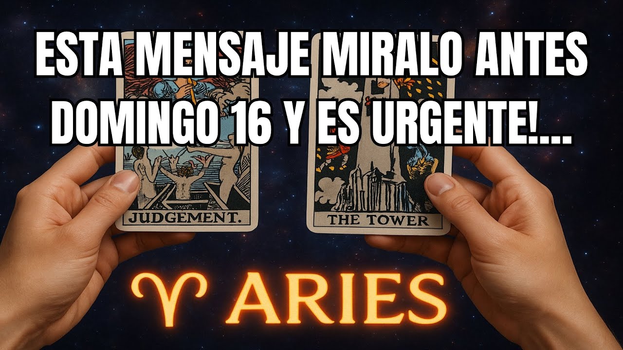 ARIES♈ESTE MENSAJE SOLO PUEDES VERLO DOMINGO 16 Y ES URGENTE‼️