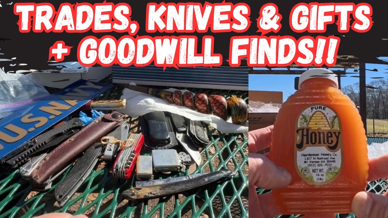 Gifts, Knives & A Trade from 3 Amazing Subscribers! + My Goodwill Finds!