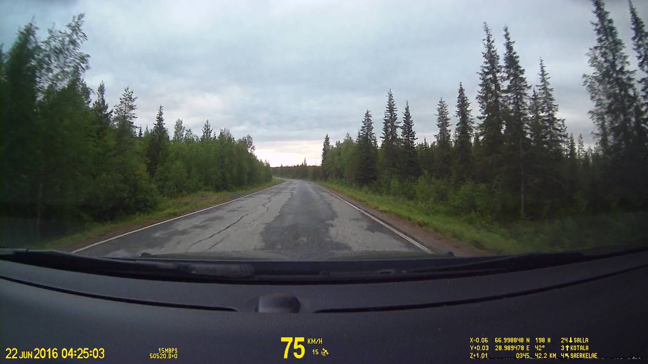 Finland.Ride near Salla to Savukoski on regional road 965.
