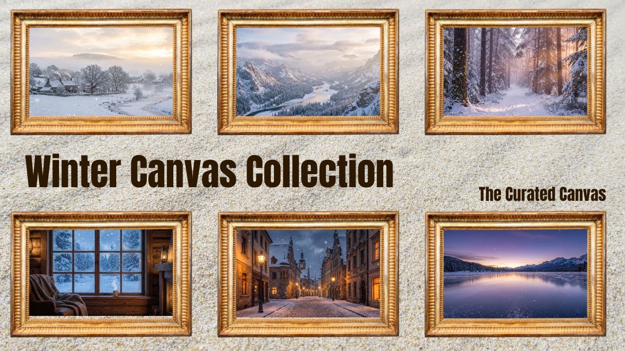 Curated Winter Art TV ❄️ 1 Hour of Calm Snowfall & Serene Landscapes | The Curated Canvas