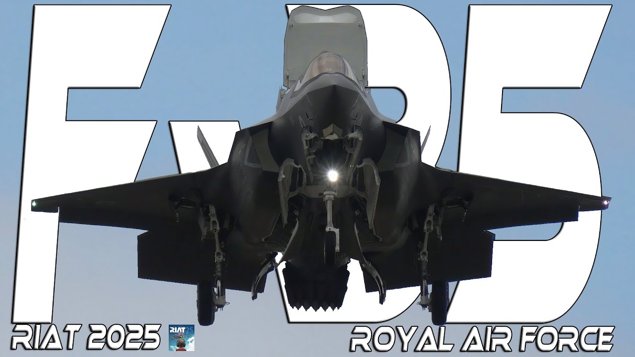 RIAT2025 Lockheed Martin F-35B Lightning II  RAF  with Hoover   4K