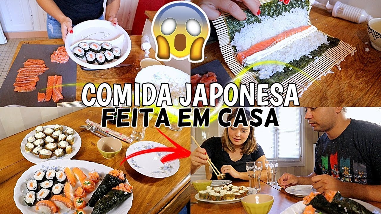 FAZENDO COMIDA JAPONESA EM CASA (hot roll, temaki, niguiri, joe e hossomaki) ♥ - Bruna Paula