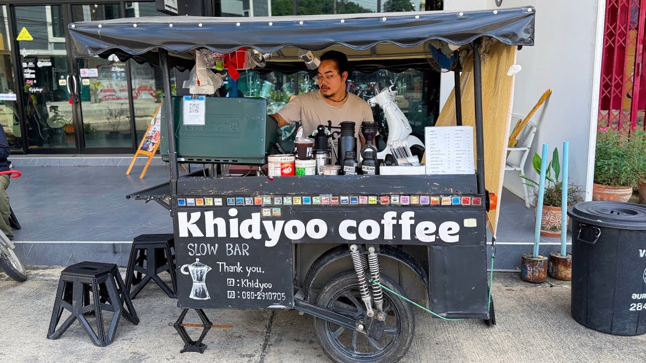 Cafe Vlog Mini Coffee Shop Bike Barista Working Relax Kopi Carts Street Bar Start Small Business
