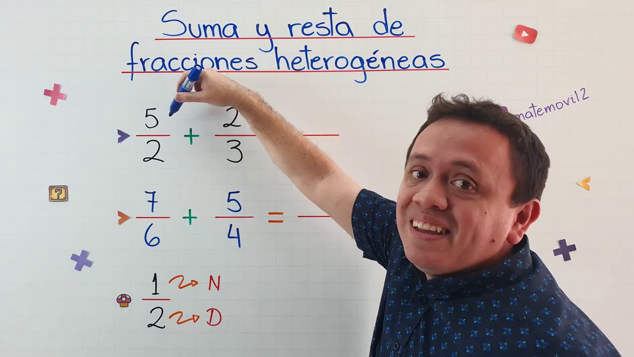 Suma y resta de fracciones con diferente denominador (heterogéneas) | Truco