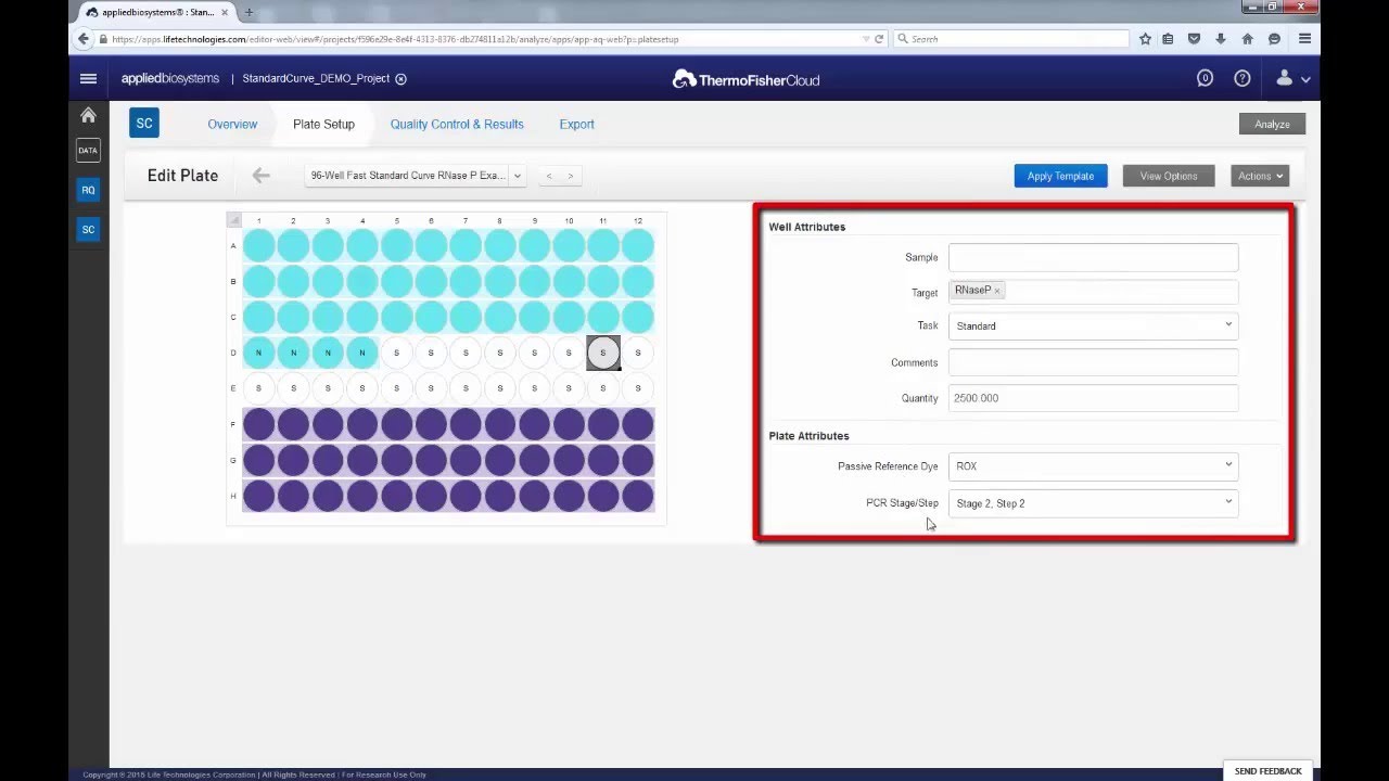 Absolute/Standard Curve Quantification (SC) Application Module on Thermo Fisher Cloud