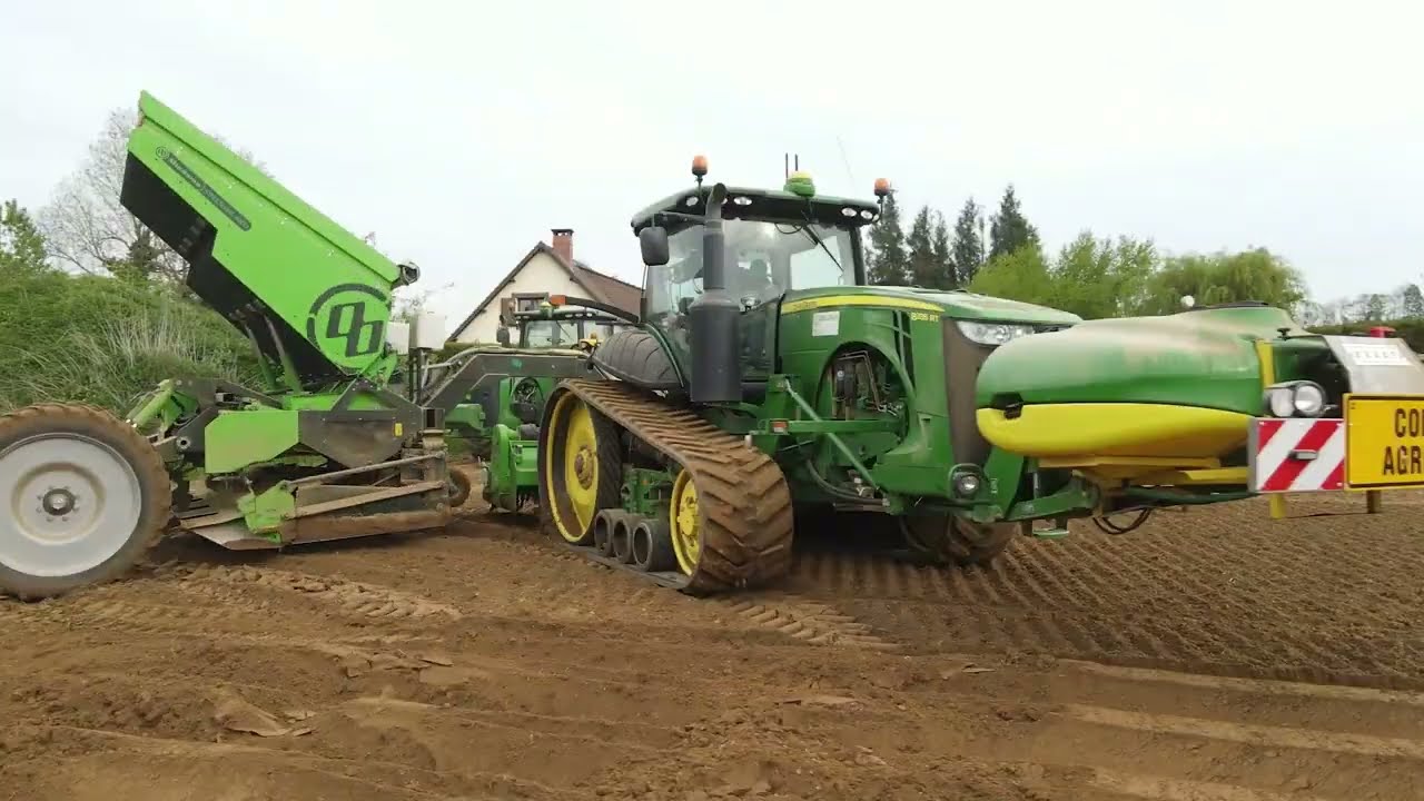 🦌Doublé de John deere 8RT aux pommes de terre😍🥔