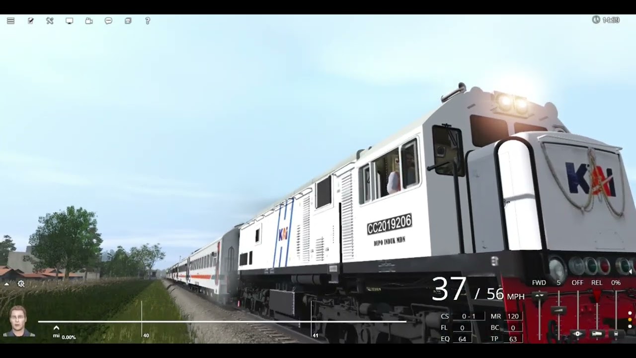 Persiapan keberangkatan KA Putri Deli  dari stasiun Lubuk Pakam menuju stasiun Perbaungan