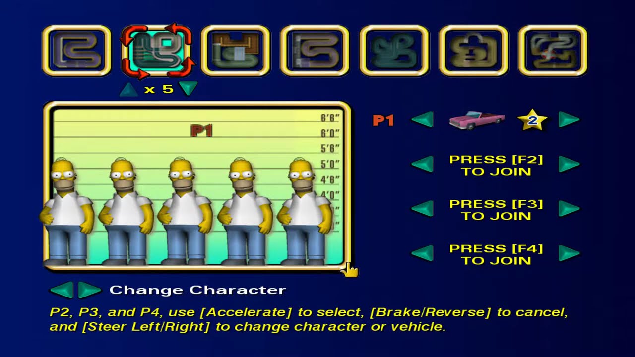 The Simpsons: Hit & Run bonus game but it's just Homer